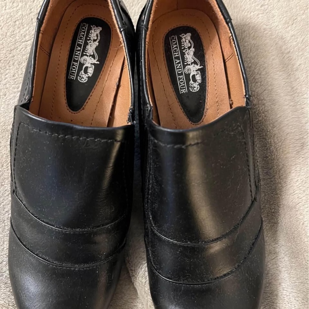 Coach and Four Classic Black Loafers Ankle Boots